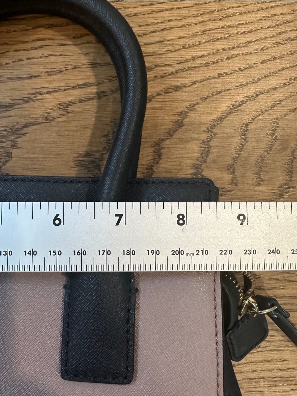 Kate Spade New York Small Satchel Black Taupe Leather Handbag - Picture 10 of 12